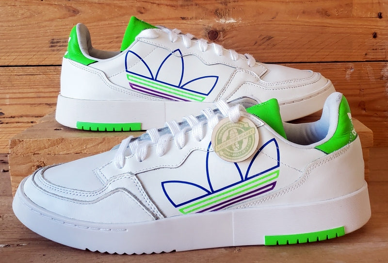 Adidas Supercourt Low Leather Trainers UK9.5/US10/EU44 FX5707 White/Green