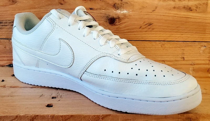 Nike Court Vision Low Leather Trainers UK11/US12/EU46 CD5463-100 Triple White