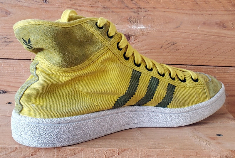 Adidas Nizza Mid Canvas Trainers UK8/US8.5/EU42 G42904 Yellow/White