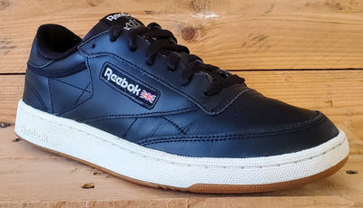 Reebok Club C 85 Low Leather Trainers UK9/US10/EU43 AR0458 Black/White/Gum