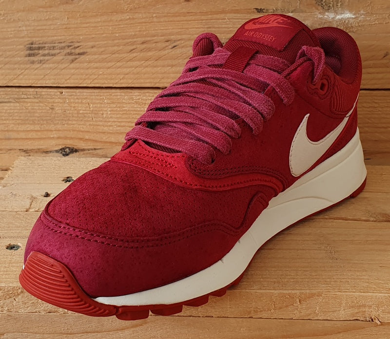 Nike Air Odyssey Low Suede Trainers UK8/US9/EU42.5 684773-601 Team Red/White