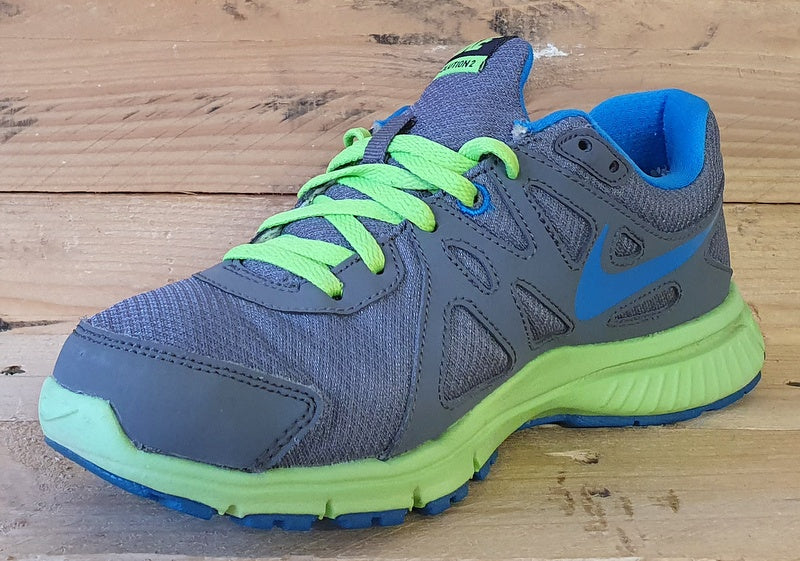 Nike Revolution 2 Nylon Trainers 555082-007 Grey/Green/Blue UK5/US5.5Y/EU38