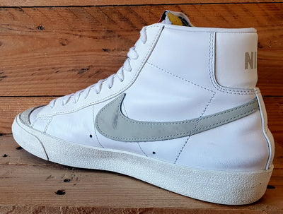 Nike Blazer Mid 77 Leather Trainers UK8/US9/EU42.5 BQ6806-106 White Light Bone