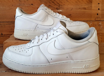 Nike Air Force 1 07' Low Leather Trainers UK11/US12/EU46 315122-111 Triple White