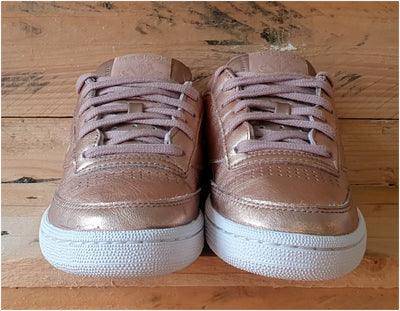 Reebok Club C 'Melted Metal' Low Leather Trainers UK3.5/US6/E36 BS7899 Rose Gold