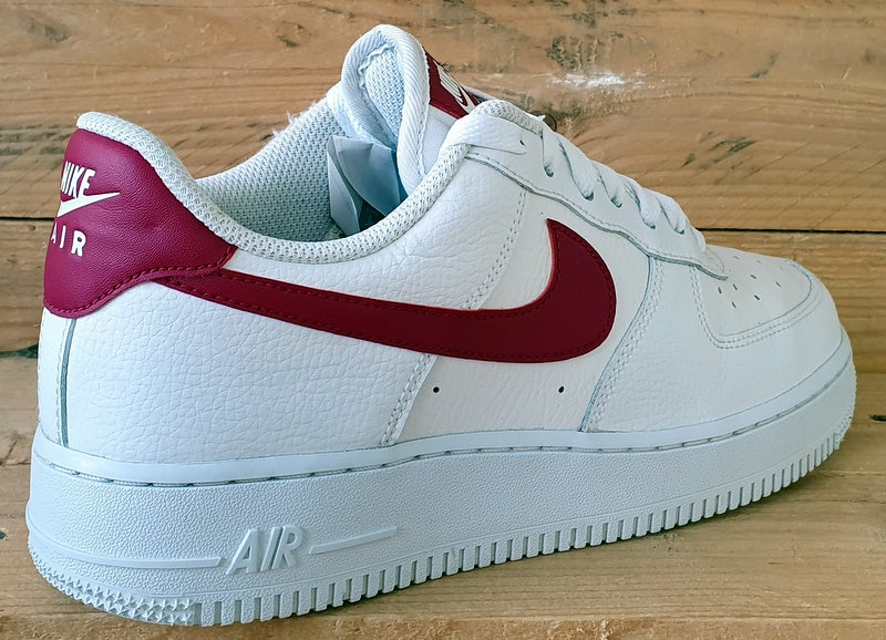 Nike Air Force 1 '07 Leather Trainers UK6/US8.5/EU40 315115-154 White Noble Red