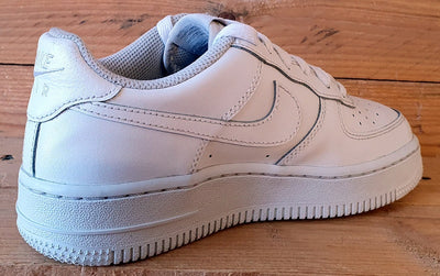 Nike Air Force 1 GS Leather Trainers UK3/US3.5Y/EU35.5 314192-117 Triple White