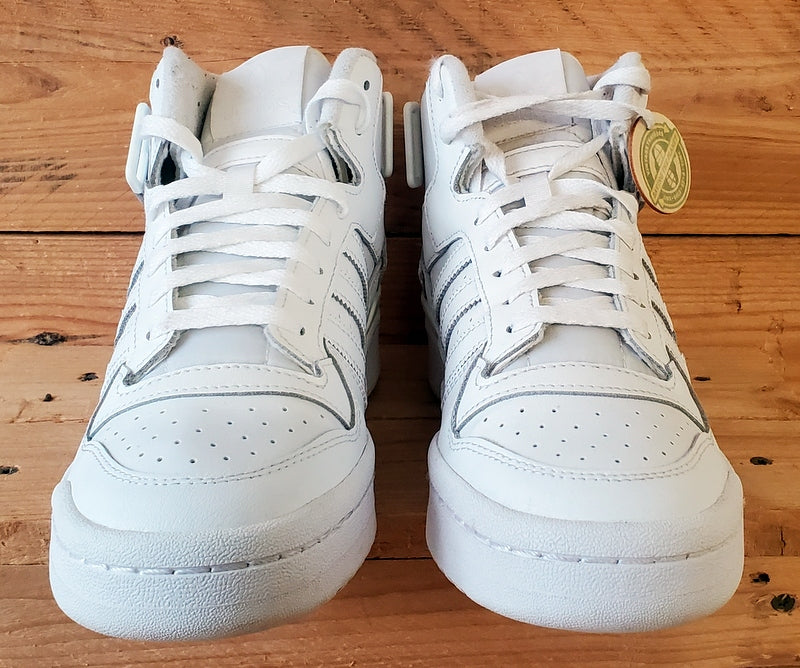Adidas Forum Mid Leather Trainers UK7.5/US8/EU41 FY4975 Triple White
