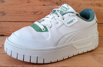 Puma Cali Dream Terry Leather Low Trainers UK6/US8.5/EU39 388568-02 White/Green