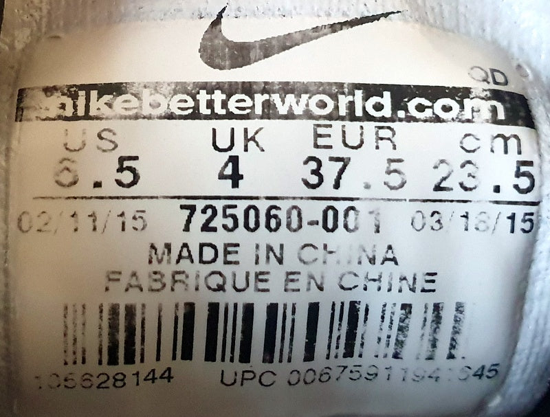 Nike Free Viritous Low Textile Trainers UK4/US6.5/EU37.5 725060-001 Black/Grey
