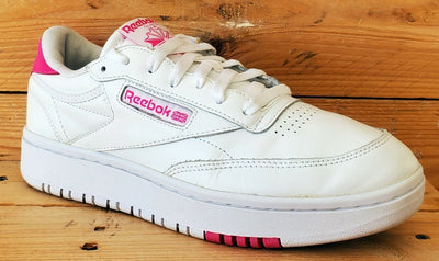 Reebok Club C Double Low Leather Trainers UK7/US9.5/EU40.5 FY1074 White/Pink