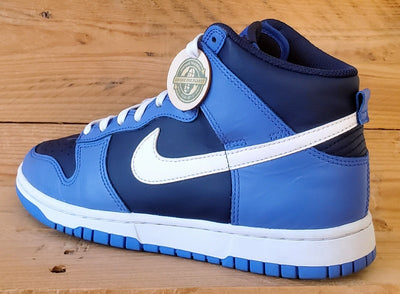 Nike Dunk Mid Leather Trainers UK6/US7/EU40 DJ6189-400 Medium Blue/Midnight Navy