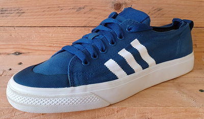 Adidas Nizza Low Canvas Trainers UK10/US10.5/EU44.5 D65866 Tribe Blue/White