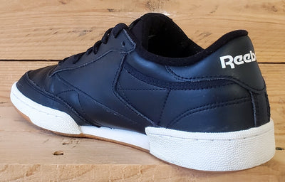 Reebok Club C 85 Low Leather Trainers UK9/US10/EU43 AR0458 Black/White/Gum