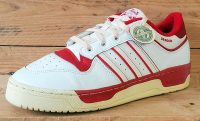 Adidas Rivalry 86 Low Leather Trainers UK9/US9.5/EU43 GZ2557 Core White/Red