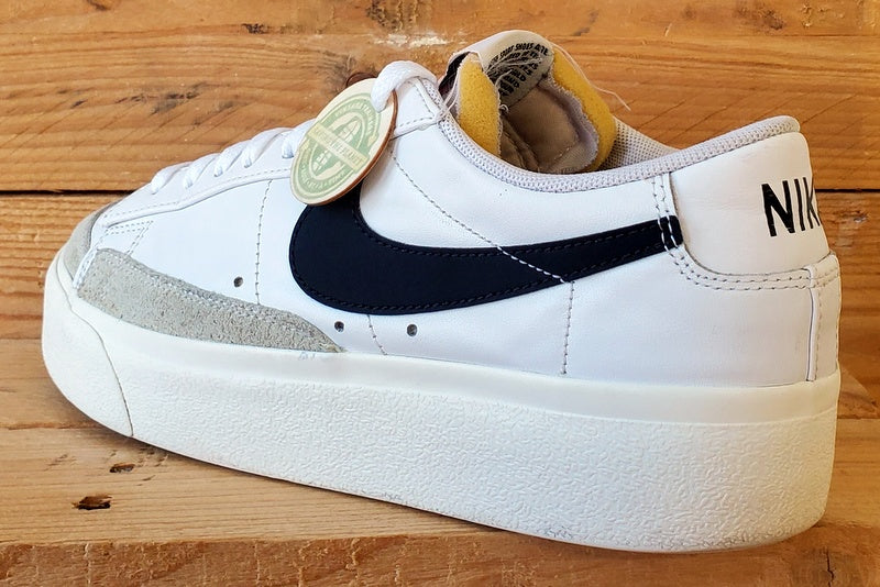 Nike Blazer Platform Low Leather Trainers UK7/US9.5/EU41 DJ0292-101 White/Black