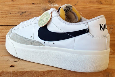 Nike Blazer Platform Low Leather Trainers UK7/US9.5/EU41 DJ0292-101 White/Black