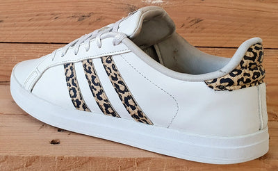 Adidas Neo Courtpoint Low Leather Trainers UK7/US8.5/EU40.5 FY8406 White Leopard