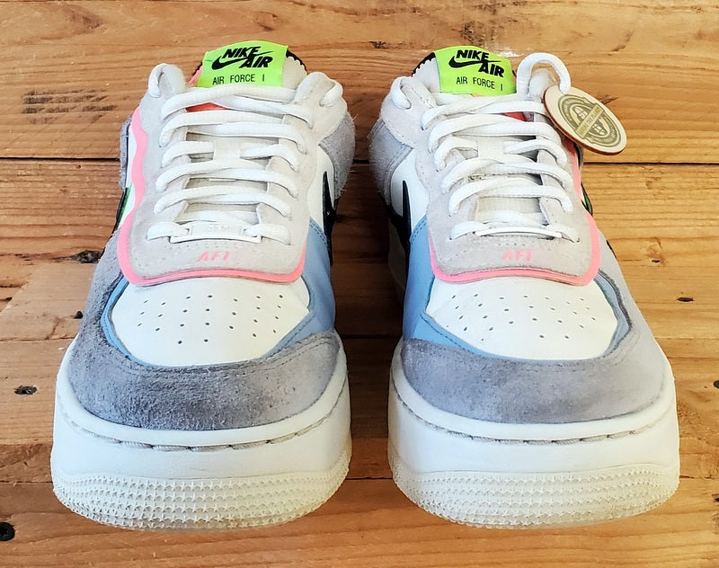 Nike Air Force 1 Shadow Low Trainers UK6/US8.5/EU40 CU8591-101 Sunset Pulse Blue