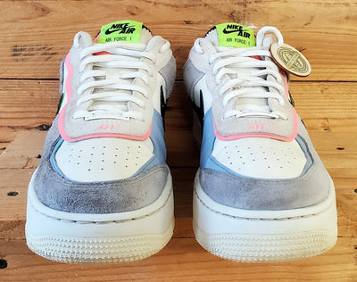 Nike Air Force 1 Shadow Low Trainers UK6/US8.5/EU40 CU8591-101 Sunset Pulse Blue