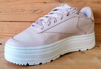 Reebok Club C Double Geo Low Leather Trainers UK3.5/US6/EU36.5 H69145 Pink