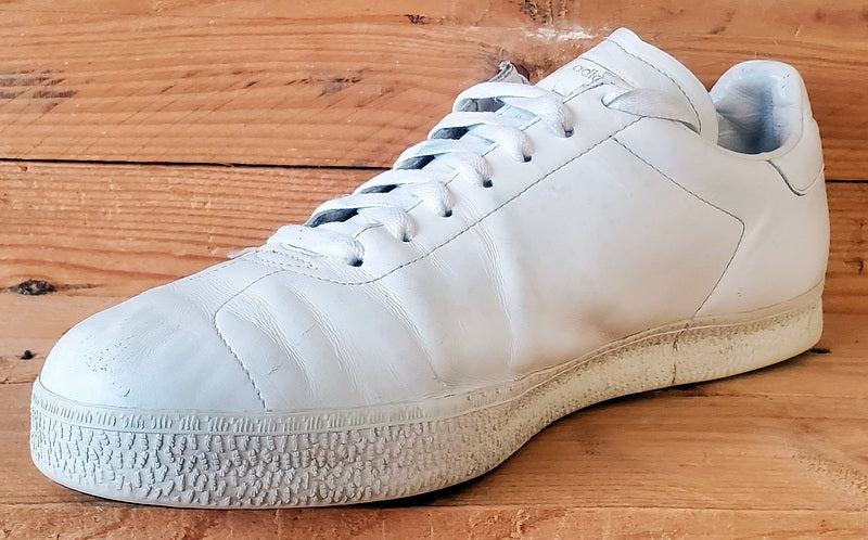 Adidas Gazelle Low Leather Trainers UK10/US10.5/Eu44.5 018113 Triple White