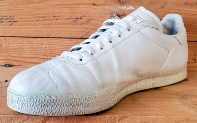 Adidas Gazelle Low Leather Trainers UK10/US10.5/Eu44.5 018113 Triple White