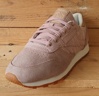 Reebok Classic Low Textile/Suede Trainers UK5/US7.5/EU38 BS7951 Pink/White