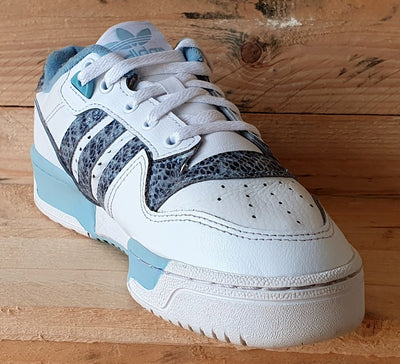 Adidas Rivalry Low Leather Trainers UK5/US5.5/EU38 EG7636 White/Blue/Grey