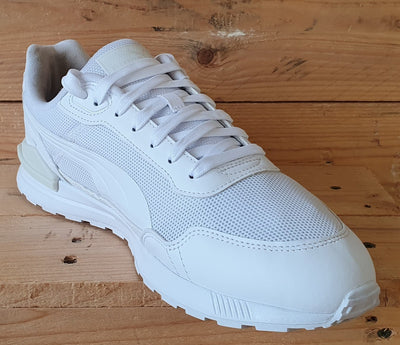 Puma Graviton Mega Low Textile Trainers UK9/US10/EU43 385873-02 Triple White