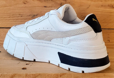 Puma Mayze Stack Low Leather Trainers UK4.5/US7/EU37.5 384363-01 White