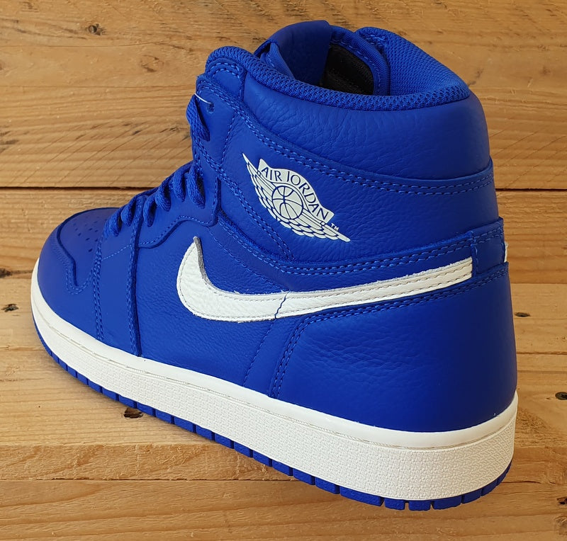 Nike Air Jordan 1 Leather Trainers UK7.5/US8.5/EU42 555088-401 Hyper Royal/White