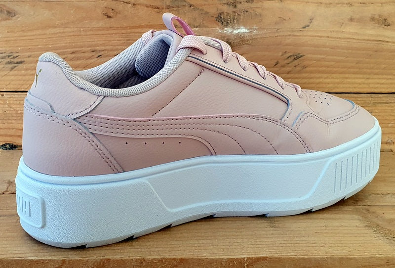 Puma Karmen Low Leather Trainers UK5/US7.5/EU38 387212-05 Light Pink/White