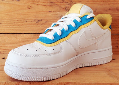 Nike Air Force 1 Low Leather Trainers UK4.5/US7/EU38 AA0287-105 White/Topaz