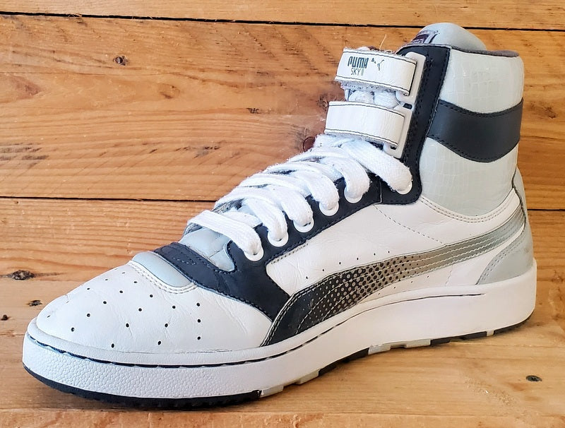 Puma Sky II Mid Leather Trainers UK9/US10/EU43 348441-05 White/Grey