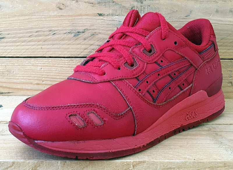 Asics Gel Lyte III Low Leather Trainers H63QK Valantines Red UK5/US6/EU38