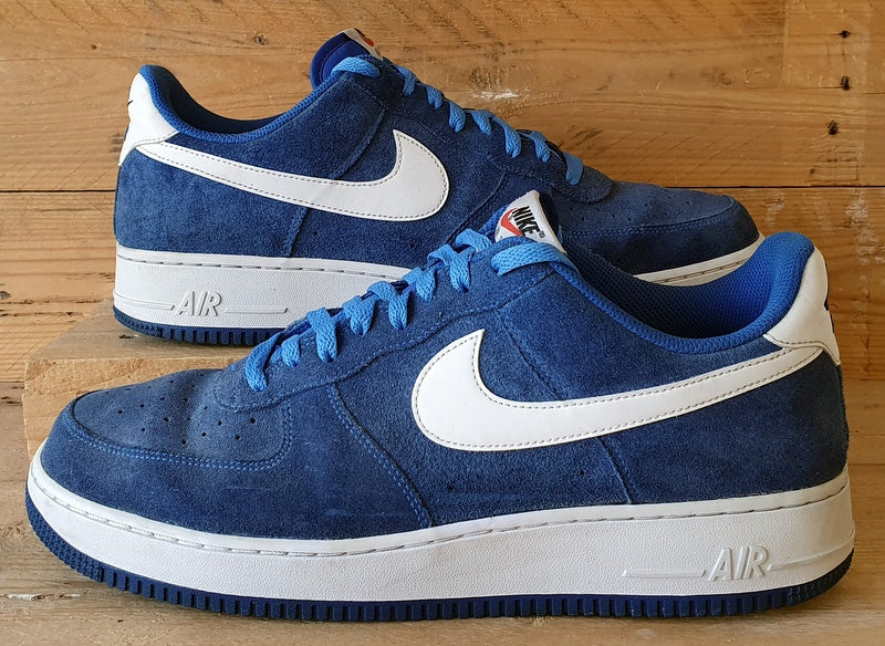 Nike Air Force 1 Low Suede Trainers UK11.5/US12.5/EU47 820266-404 Hyper Cobalt