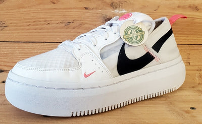 Nike Court Vision Alta Low Textile Trainers UK5/US7.5/EU38.5 CW6536-103 White