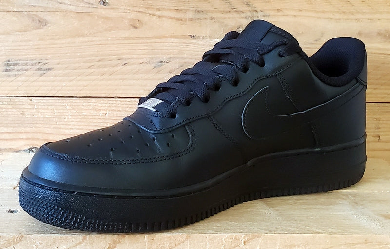 Nike Air Force 1 Low Leather Trainers UK8/US9/EU42.5 315122-001 Triple Black