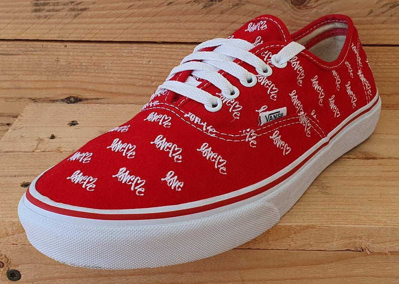 Vans Off The Wall Love Me Canvas Trainers UK9/US10/EU43 TC8R Red/White/Gum