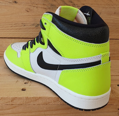 Nike Air Jordan 1 Visionaire Leather Trainers UK7/US8/EU41 555088-702 Volt/White