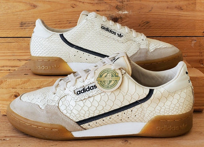 Adidas Continental 80 Low Leather Trainers UK7.5/US8/EU41 D96659 White Python