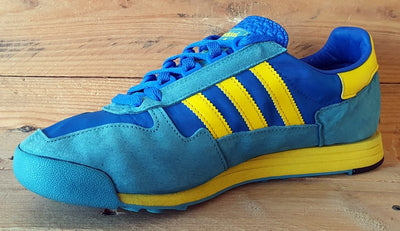 Adidas Originals SL 80 Suede/Textile Trainers UK9/US9.5/EU43 FV4029 Blue/Yellow