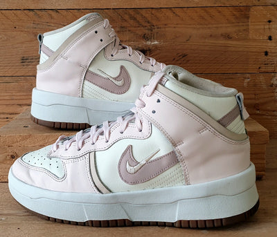 Nike Dunk High Up Leather Trainers UK6/US8.5/EU40 DH3718-102 Light Soft Pink