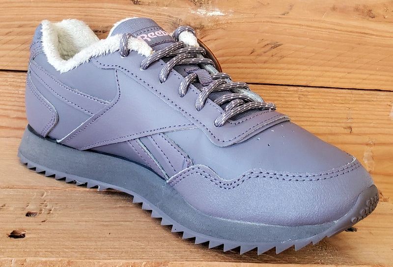 Reebok Royal Glide Ripple Low Leather Trainers UK5/US7.5/EU38 FW0842 Grey Purple