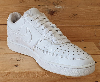 Nike Court Vision Low Leather Trainers UK5.5/US8/EU39 CD5434-100 Triple White