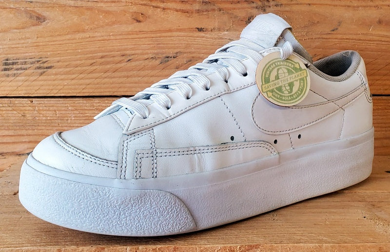 Nike Blazer Platform Low Leather Trainers UK5/US7.5/EU38.5 DJ0292-100 White