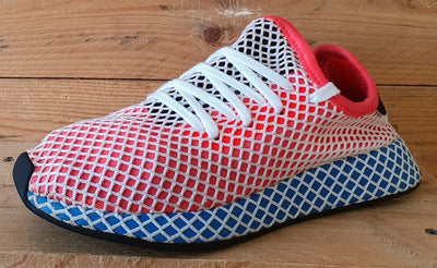 Adidas Deerupt Low Textile Trainers UK6/US6.5/EU39 CQ2624 Solar Red Bluebird