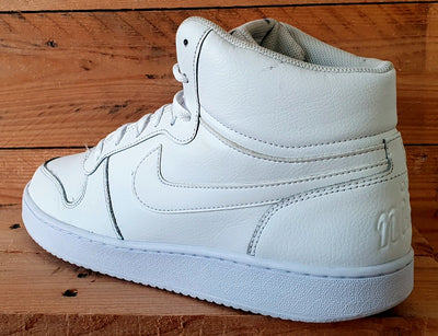 Nike Ebernon Mid Leather Trainers UK9/US10/EU44 AQ1773-100 Triple White