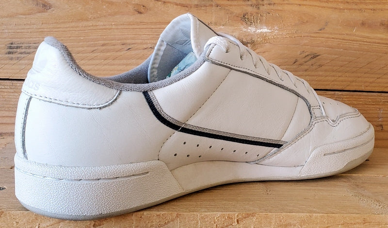 Adidas Continental 80 Low Leather Trainers UK9/US9.5/EU43 EE5342 White/Grey